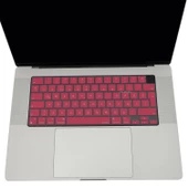 Macbook Kılıf Klavye Koruyucu M1-M2-M3 (Türkçe Q) TouchID'li A2681 A3113 A2941 A3114 A2442 A2485 ile Uyumlu - 8