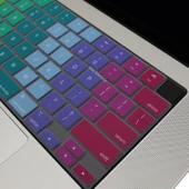 Macbook M1-M2-M3 Air Pro Klavye Koruyucu (US-ABD İngilizce) TouchID'li A2681 A3113 A2941 A3114 A2442 A2485 ile Uyumlu Dazzle - 4
