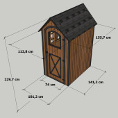 Mandu Ahşap Bahçe Depolama Evi (Bahçe Deposu) 2700Lt - 5