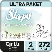 Sleepy Bio Natural U ltra Paket Bebek Bezi 2 Numara Mini 272 Adet - 1