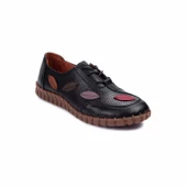 Venüs 2010709Y Kadın Çiçekli Deri Bağcıklı Günlük Ayakkabı - 9