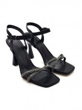 Potinonline K543 Kadın Taşlı Açık Abiye Topuklu Ayakkabı - 7