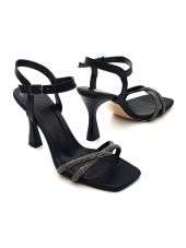 Potinonline K543 Kadın Taşlı Açık Abiye Topuklu Ayakkabı - 9