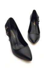 Goldstep 1130 Kadın Düğmeli Stiletto Topuklu Ayakkabı - 4
