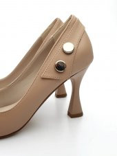 Goldstep 1130 Kadın Düğmeli Stiletto Topuklu Ayakkabı - 11