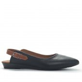 Potinonline 107 Kası Arkası Açık Tokalı Düz Babet - 3