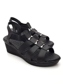 Goldstep 1186 Kadın Lastikli Comfort Feta Topuk Sandalet - 8