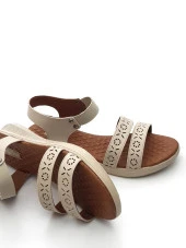 Goldstep 1189 Kadın Çiftbant Lastikli Comfort Düz Günlük Sandalet - 9