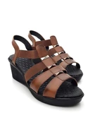 Goldstep 1186 Kadın Lastikli Comfort Feta Topuk Sandalet - 10