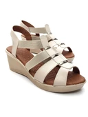 Goldstep 1186 Kadın Lastikli Comfort Feta Topuk Sandalet - 3