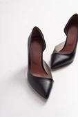 Potinonline 0653 Kadın Yanı Şeffaf Açık Stiletto Topuklu Ayakkabı - 1