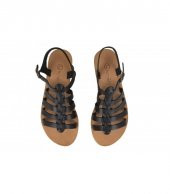 5006 Topukla Kadın Deri Sandalet - 9