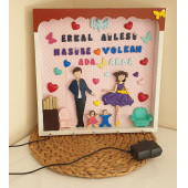 Kişiye Özel Işıklı Ahşap Anahtarlık - 3