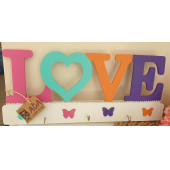 LOVE Ahşap Anahtarlık - 1