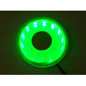 AYAK ALTI LEDİ YEŞİL 8cm (KUMANDASIZ - 12V) YUVARLAK LED, ARAÇ İÇİ LED, AYDINLATMA LEDİ, LED LAMBA - 1