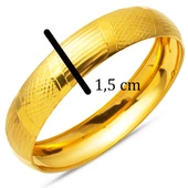 1,5 cm Enli 8 Ayar Altın Bilezik - 5