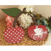 Kiraz Coffee Baskılı Ahşap Nihale - 4