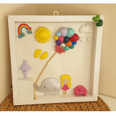 Işıklı Bebek Odası Ahşap Pano - 2