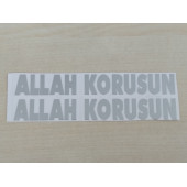 ALLAH KORUSUN STİCKER 10x1,5cm METALİK (2Lİ FİYAT) ALLAH KORUSUN YAZISI, ALLAH KORUSUN ETİKETİ ÇIKARTMASI - 1