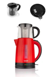 Optimal Plus Çay Makinesi Çaycı - Kırmızı Cam Demlik Çaycım Tiryaki - 2
