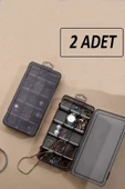 2'li Füme 15 Bölme Ayarlanabilir Düzenleyici Takı Kolye Boncuk Ilaç Küpe Yüzük Kutusu Organizer - 2