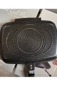 Double Grill Pan 34 Cm Çift Taraflı Tava - Ayrılabilen Ikiz Balık Tavası Buharda Tavuk thumbnail 3