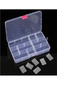 15 Bölmeli Ayarlanabilir Takı Kutusu ( Kolye Yüzük Küpe ) Kapaklı Organizer Ilaç Hap Saklama Kutusu - 6