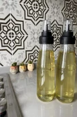 2 Adet Damlatmaz Cam Yağlık Sirke Şişeşi 720 ml - Sızdırma Akıllı Yağdanlık thumbnail 2