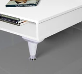 Mobilya Kanepe Puf Sehpa Ayağı Beyaz Krom Baza Ayak 15 Cm (4 ADET) - 4