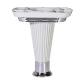 Mobilya Kanepe Puf Sehpa Ayağı Beyaz Krom Baza Ayak 15 Cm (4 ADET) - 2