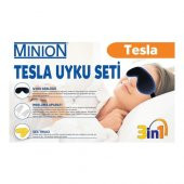 Minion Tesla Uyku Seti Uyku Gözlüğü Horlama Aparatı Ses Tıkacı - 3