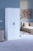 ABETE MOBİLYA 2 Kapılı Geniş Gardırop (ELBİSE DOLABI-YÜKLÜK-KİLER) / Beyaz - 1