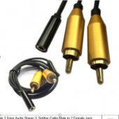 3.5 mm Stereo Dişi - 2x RCA Erkek Kaliteli Kablo - 80 cm - 1