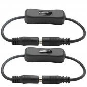 5.5x2.5 mm ON/OFF Anahtarlı Adaptör Uzatma Kablosu - 20 cm - 1