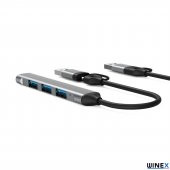 Winex 4in1 UsbA ve Type-C To UsbA 3.01 Çoklayıcı Hub Adaptör - 5
