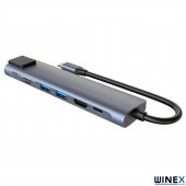 Winex 7in1 USB Type-C Hub Port Adaptör HDMI USB Ethernet PD Girişli - 2