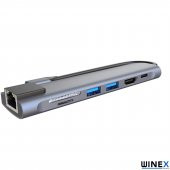 Winex 7in1 USB Type-C Hub Port Adaptör HDMI USB Ethernet PD Girişli - 5