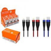 Hytech HY-X325 3A iPhone Lightning 1M, Lacivert Şarj Kablosu - 1