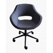 Çalışma Sandalyesi Siyah Konik Ayaklı Döküm Süngerli thumbnail 2