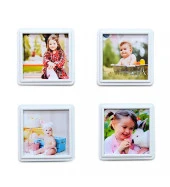 Kişiye Özel Fotoğraf Baskılı 15'li Beyaz Mini Sök Tak Kare Çerçeve - 2
