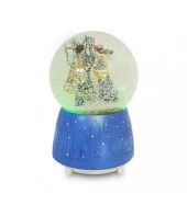 Aşıklar Ağaçlı Müzikli, Işıklı Büyük Boy Kar Küresi thumbnail 7