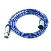 XLR Erkek - Dişi Balanslı Kaliteli Örgülü Kablo - 5 Metre - 2