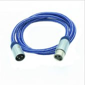 XLR Erkek - Dişi Balanslı Kaliteli Örgülü Kablo - 5 Metre - 4