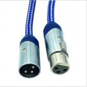 XLR Erkek - Dişi Balanslı Kaliteli Örgülü Kablo - 5 Metre - 5