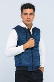 Erkek Regular Fit Bomber Yaka Fermuarlı İçi Polarlı Kapitone Şişme Spor Yelek - 9