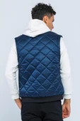 Erkek Regular Fit Bomber Yaka Fermuarlı İçi Polarlı Kapitone Şişme Spor Yelek - 12