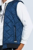 Erkek Regular Fit Bomber Yaka Fermuarlı İçi Polarlı Kapitone Şişme Spor Yelek - 11