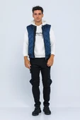 Erkek Regular Fit Bomber Yaka Fermuarlı İçi Polarlı Kapitone Şişme Spor Yelek - 10