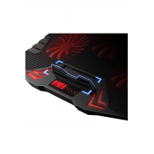 Rampage Mistral S45 Kırmızı Led 5Fan Yükseklik Ayarlı LCD Notebook Soğutucu Laptop Soğutucu 12/17 - 5