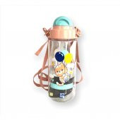 Gıpta Plastik Pipetli Matara 500 CC 2401 Pudra-Turkuaz - 1